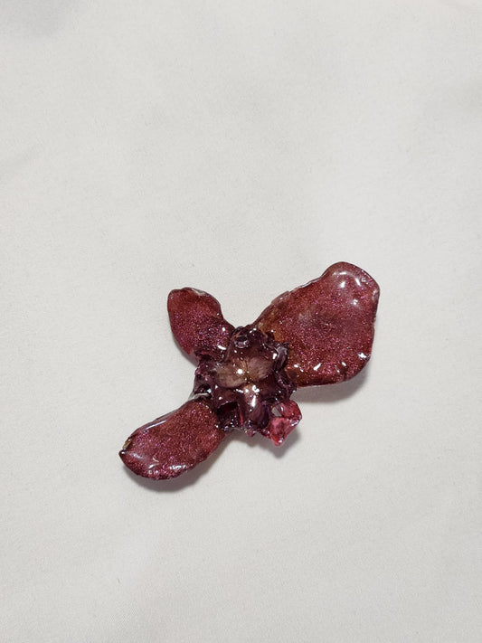 hebilla flor roja