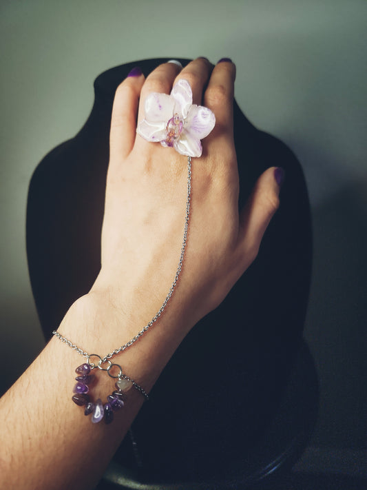 anillo con cadena